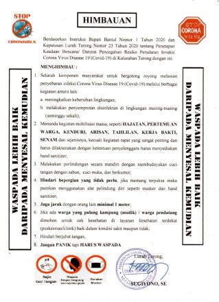 Himbauan terkait Wabah Virus Corona 