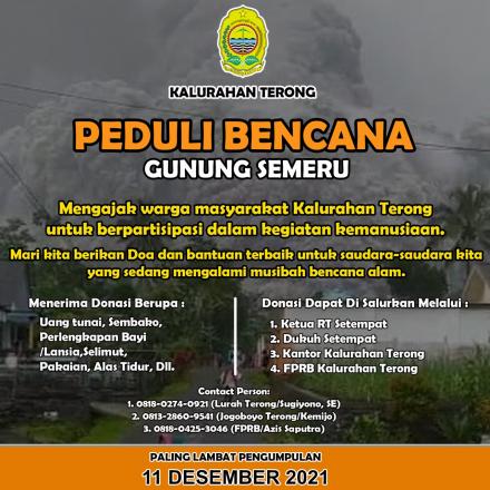 Penggalangan Donasi bagi Korban Erupsi Gunung Semeru